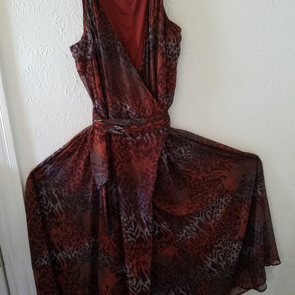 Jessica London size 24 mock wrap maxi dress.